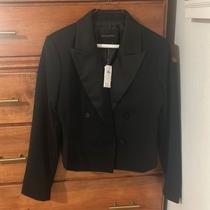 Banana Republic cropped tuxedo jacket